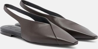 Brunello Cucinelli Leather slingback flats