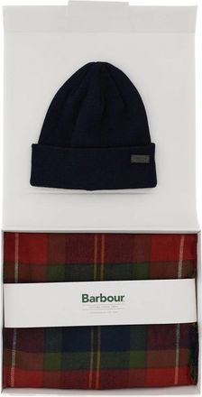 Barbour Swinton Muts & Galingale Sjaal Set - Heren - Wintersjaals - Rood - ONE Size - Katoen - Accessoires