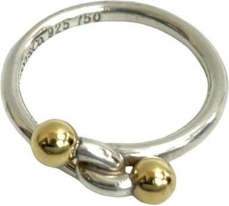 Tiffany & Co. Gold Silver Gold (18K) Silver 925 Band Ring (Pre-Owned)