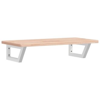 Berkfield Home Basin Shelf Wall Mounted Steel & Solid Wood Oak in Brown