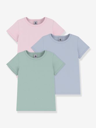 Petit Bateau 3er-Pack T-Shirts Kinder PETIT BATEAU, Baumwolle wei&szlig;