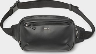 BOSS Mens Supple faux-leather belt bag