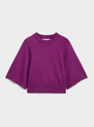 Contemporaine Womens Boxy bell-sleeve raglan sweater