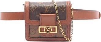 Louis Vuitton Pre-owned Dauphine BB Monogram Reverse Waist Bag - Dames - Vintage Heuptassen - Bruin - ONE Size - Leer - Vintage