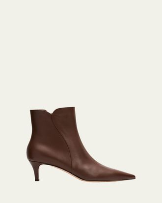 Gianvito Rossi 55mm Vitello Leather Ankle Boots