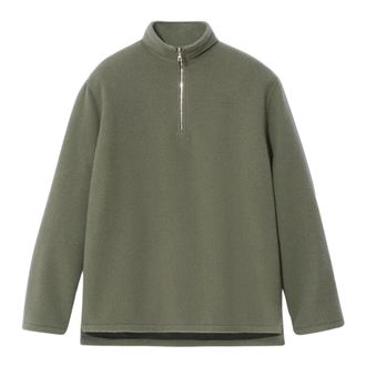 Rier Nfl15X02 Fleece Polo - female - Rier - Zip-throughs - Green - XL - Sweatshirts & Hoodies