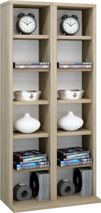 ebuy24 Ebuy24 - Soporte De Dvd De Cd De Madera Vcm Estante De Cd Con Espacio Para 204 Cd O 72 Dvd O 40-videos Dimensiones: Al. 92 X An. 42 X T. 20 Cm Estante