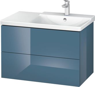 Duravit Duravit L-cube Mueble De Pared De 820mm De Ancho, Profundidad 481, 2 Cajones, Cabe p3 Comfort Art&iacute;culo 233485, Derecho De Cuenca, Color: Laca De Alto 