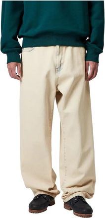 Carhartt Work in Progress Blauwe Landon Pant Klassieke Streetwear Stijl - Heren - Straight fit broeken - Beige - W30 - Katoen - Broeken