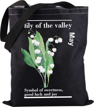 Generic May Lily Tote Bag Lily Of The Valley May Symbol Of Sweetness Good Luck And Joy Tote Bag Lily Lover Gift (May Lily TOTE)