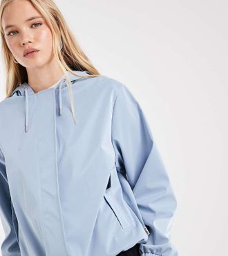 Rains x ASOS esclusiva 18040 giacca impermeabile con cappuccio e coulisse blu