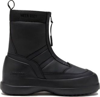 Moon Boot High-Top Black Nylon Stivali Luna