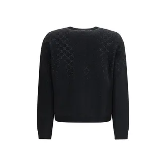Gucci Womens Black Wool Cardigan Clothing