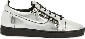 Giuseppe Zanotti Sneakers Frankie con doppia zip - Argento