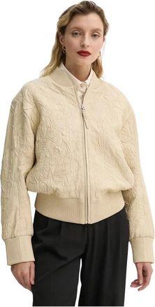 Munthe Jassen, Dames, Beige, S, Leer, Ferril Bomberjack