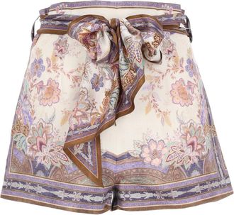 Zimmermann Luna Floral Paisley Linen Shorts