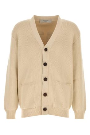 Golden Goose Beige stretch cotton blend cardigan