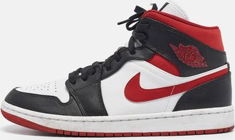 Air Jordan s Multicolor Leather Jordan 1 Mid Gym Red Black White Sneakers