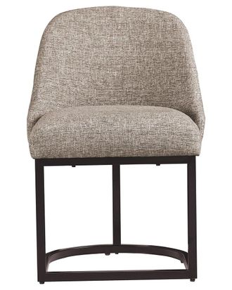 Leick Home Set Of 2 Barrelback Dining Chairs With Metal Base
