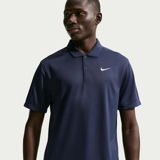 Nike Mens Court Dri-FIT Tennis Polo in Blue | DH0857-451