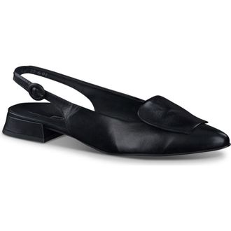 Paul Green Viola Slingback Pump in Black Leather at Nordstrom Rack, Size 6Us / 3.5Uk