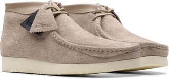 Clarks Wallabee Combi Suede Mens Taupe Boots - Grey - Size UK 10