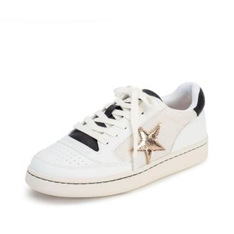Yellow Box Womens Cardona Court Sneaker In White/black