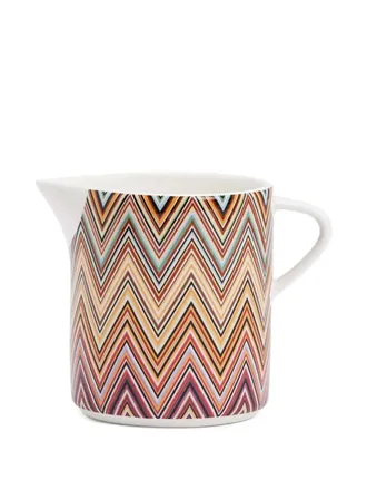 Missoni Home Melkkan met zigzag-print (9 cm x 9 cm) - Wit