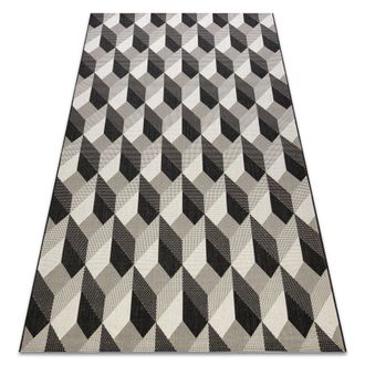 RugsX RugsX Flat Rug in Black | Size: 200 cm x 290 cm