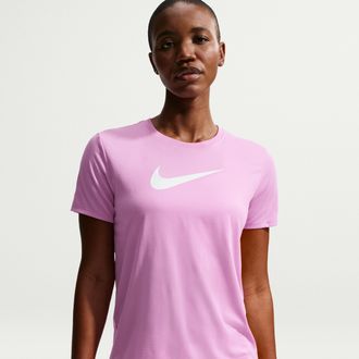 Nike Womens Dri-FIT Graphic T-Shirt in Purple | FQ4975-503