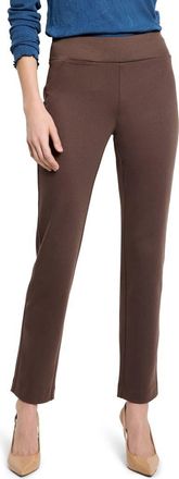 Nic+Zoe Copley Pull-On Straight Leg Ponte Pants in Cocoa at Nordstrom, Size Xx-Large