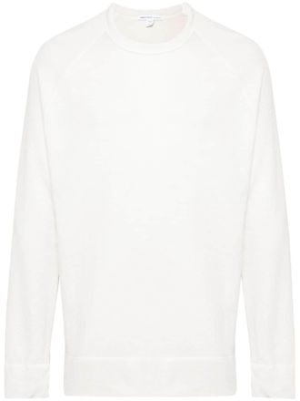 James Perse Geribbelde sweater met ronde hals - Beige