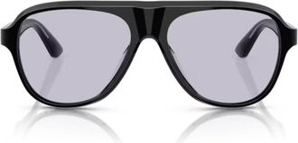 Oliver Peoples Black Paul Newman Acetate Oversized Aviator Sunglasses
