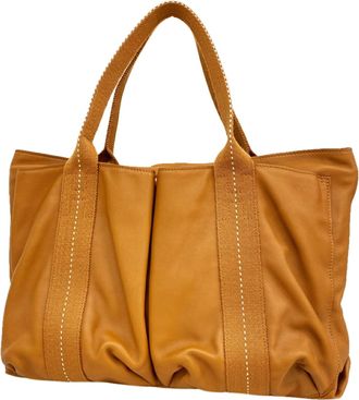 Herm&egrave;s Brown Leather Tote Bag (Pre-Owned)