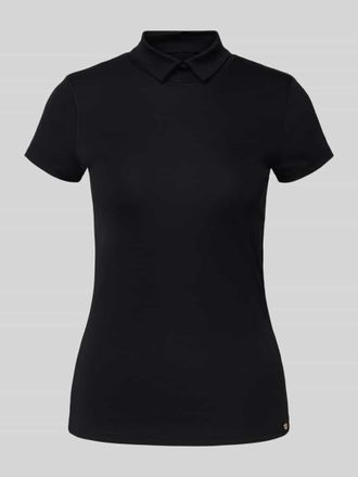 Marc Cain T-Shirt aus Baumwoll-Elasthan-Mix mit Rollkragen in Black, Gr&ouml;&szlig;e 40