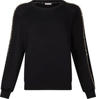 Liu Jo Felpa girocollo con strass - Nero