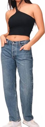 Abercrombie & Fitch Curve Love Low Rise 2000S Baggy Jean In Blue