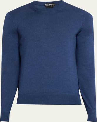 Tom Ford Mens Fine Gauge Cashmere-Blend Sweater