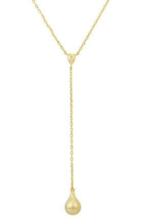 Savvy Cie Jewels 18K GOLD PLATED TEARDROP NECKLACE