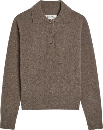 Maison Margiela Wool Polo Jumper - Light Brown - S (UK8-10 / S)