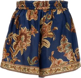 Zimmermann Womens Aster Printed Silk Shorts Aw26 W