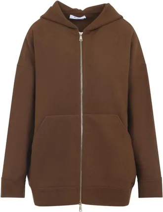 Max Mara Brown Zip Up Hoodie
