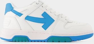 Off-white Womens Out Of Office Sneakers - Off White - White/Blue - Leather - Size EU 38