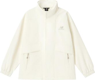 New Balance Logo Print Sport Jacket Asia Sizing White AMJ31305-CLC