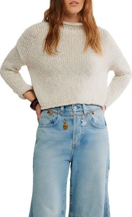 Free People Opal Roll Neck Crop Sweater in Tea at Nordstrom, Size X-Small