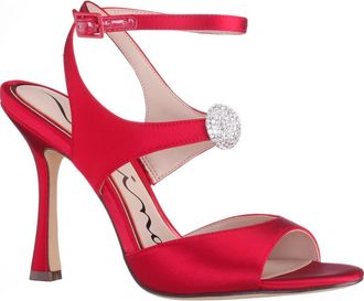 Nina Dahlia Ankle Strap Sandal in Red at Nordstrom, Size 5.5