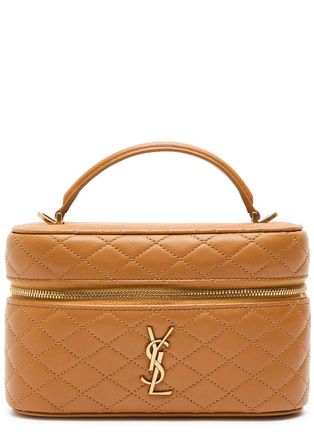 Saint Laurent Gaby Mini Quilted Leather top Handle bag - Camel - One Size