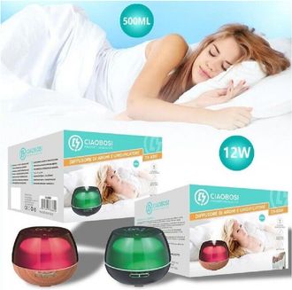Trade Shop Trade Shop - Diffusore Aromi Umidificatore Ultrasuoni 500ml 12w Aromaterapia 7 Colori Tx-8361