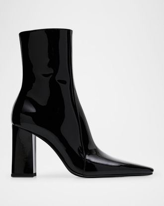 Saint Laurent Rainer Patent Leather Booties