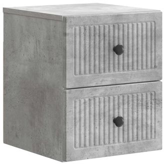 vidaXL Mesita De Noche De Pared Gris Hormig&oacute;n 33 X 34,5 X 40 Cm Vidaxl